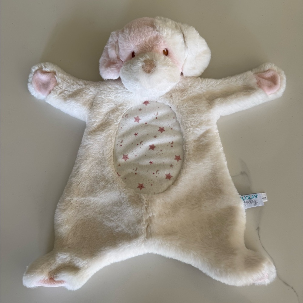 Douglas Cuddle Toys Auggie cream Puppy Sshlumpie security blanket